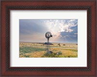 Framed Windmill Sunset