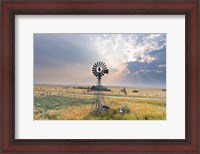 Framed Windmill Sunset