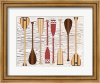 Framed Canoe, Paddles & Oar