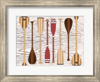 Framed Canoe, Paddles & Oar