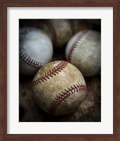Framed Old Baseball