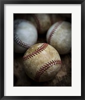 Framed Old Baseball