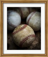 Framed Old Baseball