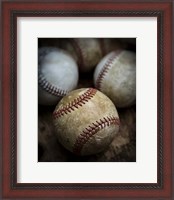 Framed Old Baseball