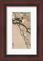 Framed Songbirds on Cherry Branch, 1900-1910