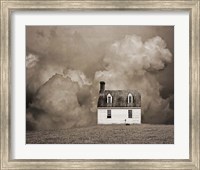 Framed Lone House in Brown