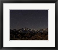 Framed Mount Whitney Moon & Stars