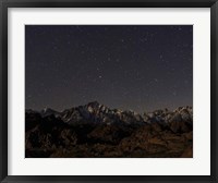 Framed Mount Whitney Moon & Stars
