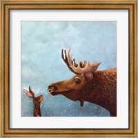 Framed Moose and Rabbit