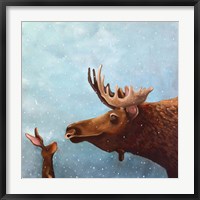 Framed Moose and Rabbit