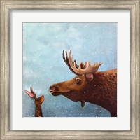 Framed Moose and Rabbit