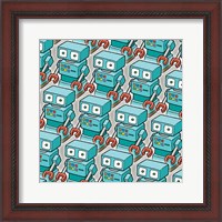 Framed Blue Robo Army