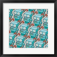Framed Blue Robo Army