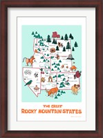 Framed Great Rocky Mountain States