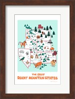 Framed Great Rocky Mountain States
