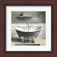 Framed Smoky Gray Bath I