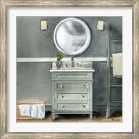 Framed Smoky Gray Bath II