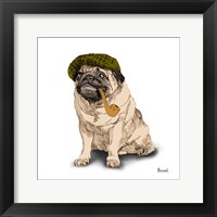 Framed 'Pugs in Hats II' border=