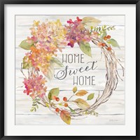 Framed Farmhouse Hydrangea Wreath Spice I Home