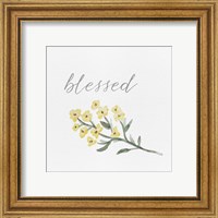 Framed 'Wildflowers and Sentiment I' border=