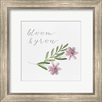 Framed 'Wildflowers and Sentiment II' border=