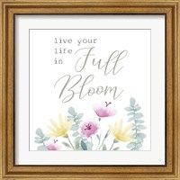 Framed 'Full Bloom I' border=