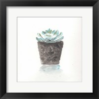 Framed 'Watercolor Cactus Still Life I' border=