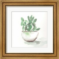Framed 'Watercolor Cactus Still Life III' border=