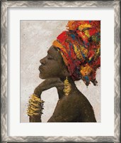 Framed Portrait of a Woman II (gold bracelets)