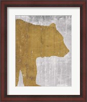 Framed Rustic Lodge Animals Bear on Grey