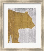 Framed Rustic Lodge Animals Bear on Grey