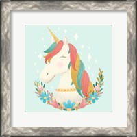 Framed Unicorns and Flowers II