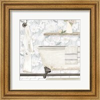 Framed White Floral Bath II