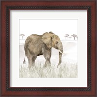 Framed 'Serengeti Elephant Square' border=