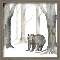 Framed 'Winter Forest Bear' border=