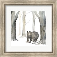 Framed 'Winter Forest Bear' border=