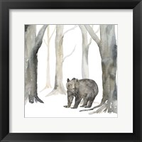 Winter Forest Bear Framed Print