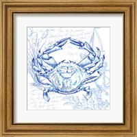 Framed Coastal Sketchbook Crab