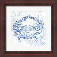 Framed Coastal Sketchbook Crab