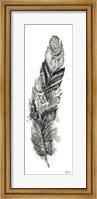 Framed Tribal Feather Neutral Panel II
