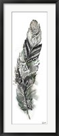 Tribal Feather Neutral Panel II Framed Print