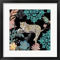Framed 'Jungle Exotica Leopard II' border=
