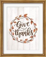 Framed Give Thanks Wreath