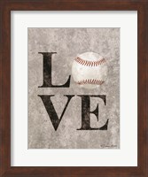 Framed LOVE Baseball