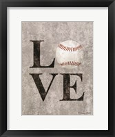 Framed LOVE Baseball