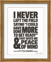Framed Peyton Manning Quote