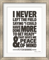 Framed Peyton Manning Quote