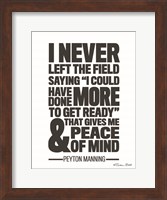 Framed Peyton Manning Quote