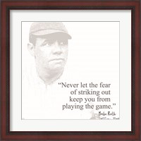 Framed Baseball Greats - Babe Ruth