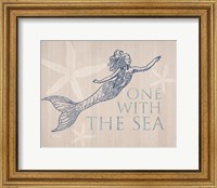 Framed Mermaid At One with the Sea